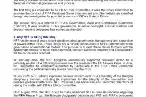 挪威足协官方：正式要求FIFA严查和平奖、巴洛贡事件、FFE项目